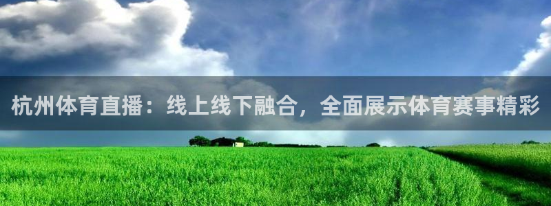 杭州体育直播：线上线下融合，全面展示体育赛事精彩