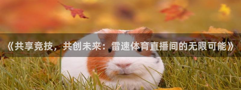 《共享竞技，共创未来：雷速体育直播间的无限可能》