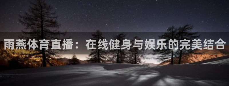 雨燕体育直播：在线健身与娱乐的完美结合